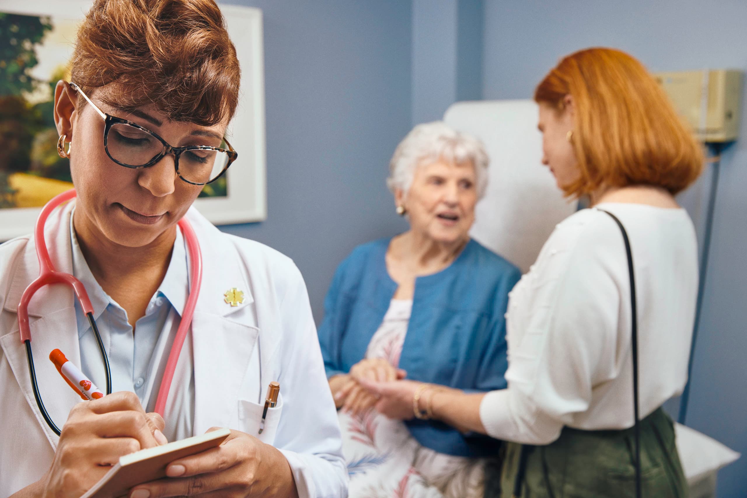 Patient visiting a medical provider